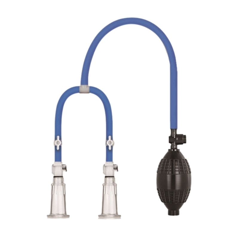 KINKgear Pompes pour tétons LuvPump Double Cup Bleu